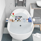 Yieach Luxury Clear Bathtub Shelf Across Tub, Expandable Plastic Bathtub Tray - Image 7