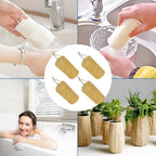 Natural Loofah Sponge, 6“ Natural Loofah Exfoliating Body Scrubber Egyptian - Image 6