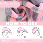 3 Pack Microfiber Hair Towel Wrap - Image 4