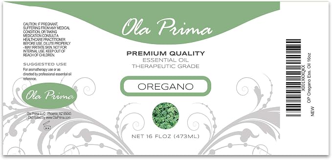 Ola Prima 16 oz Oregano Essential Oil Big Bottle - Image 11