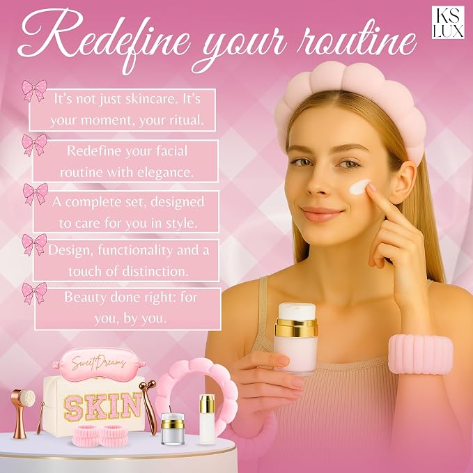 Preppy skincare set women, cute skin care kit - Image 5