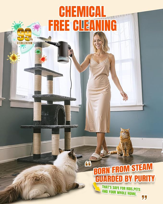 Handheld Steam Cleaner for Home, 15s Instant Heat Pressurized Steam Cleaner - Image 4