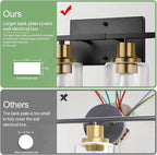 Indoi 4-Light Bathroom Light Fixtures, Bathroom Wall Lamp - Image 5