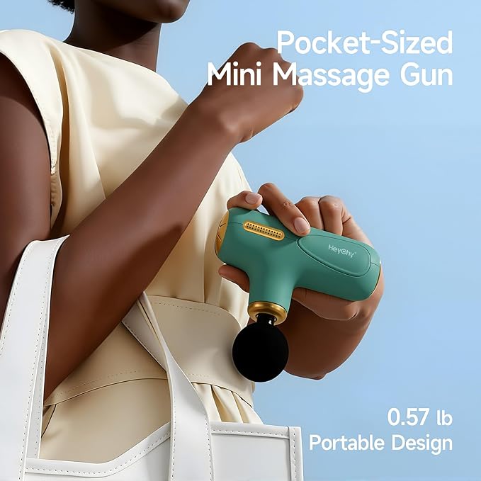 HEYCHY Super Mini Massage Gun Deep Tissue, Handheld Muscle Massager - Image 2