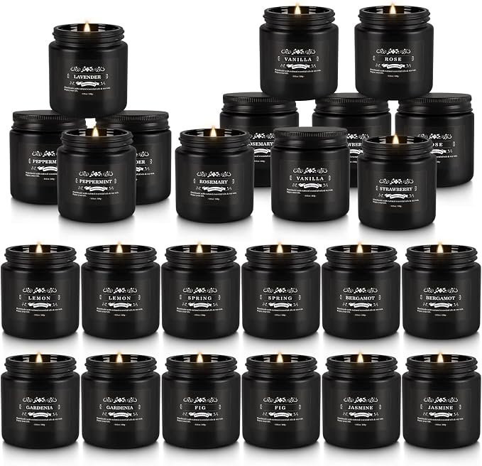 24PCs Black Scented Candles - Image 4