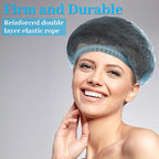 100 Pcs Disposable Nonwoven Bouffant Caps 21 Inch Hair Net Elastic Cap Hair - Image 5