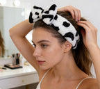 Casoty 6 Pcs Spa Soft Coral Fleece Bow-Style Headbands - Image 2