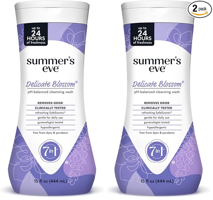 Summer's Eve Feminine Wash, Delicate Blossom, Daily pH-Balanced Body Wash by SummersEve