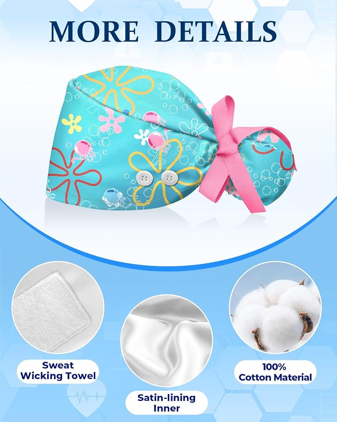 Plifal 100% Cotton Scrub Cap - Image 3
