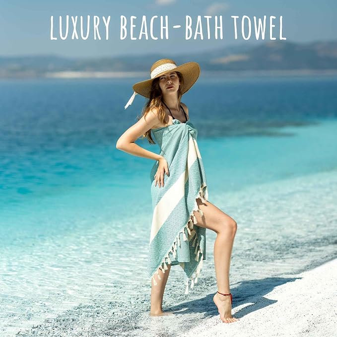 Turkish Beach Towels Oversized Clearance XL 40x71- Sand Free Beach Towel- 100% - Image 4