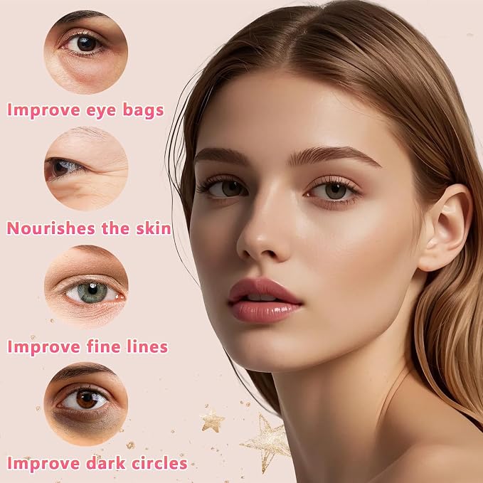 40 Pairs Lip Mask & Eye Mask, 24K Gold Gel Crystal Collagen Under Eye Patches - Image 5