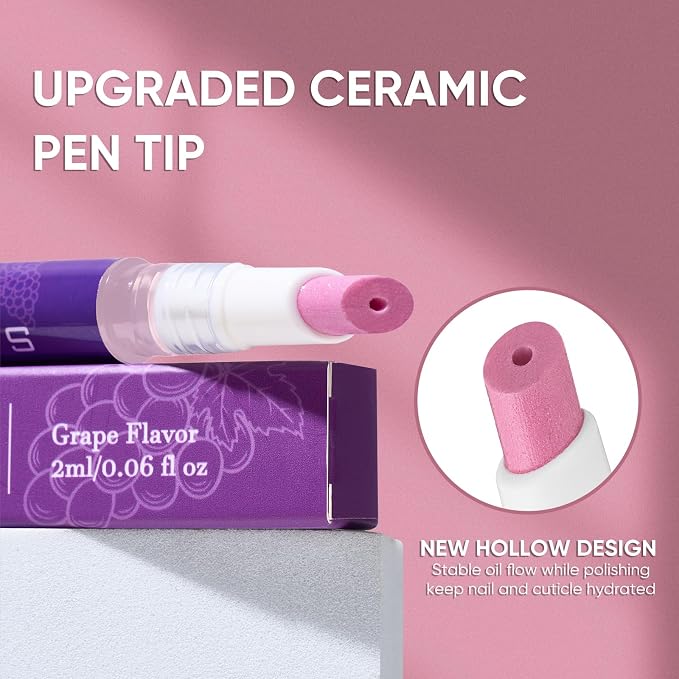 Ceramic Cuticle Pusher & Oil Pen + Cuticle Remover Gel – Gentle Nail Care Kit - Image 3