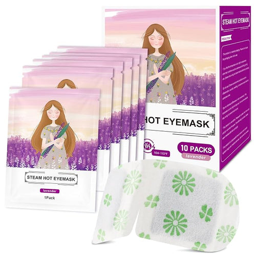 10 Packs Steam Eye Mask, Lavender Steam Eye Masks Disposable, Self-Heating by MnswandSteamEyeMask