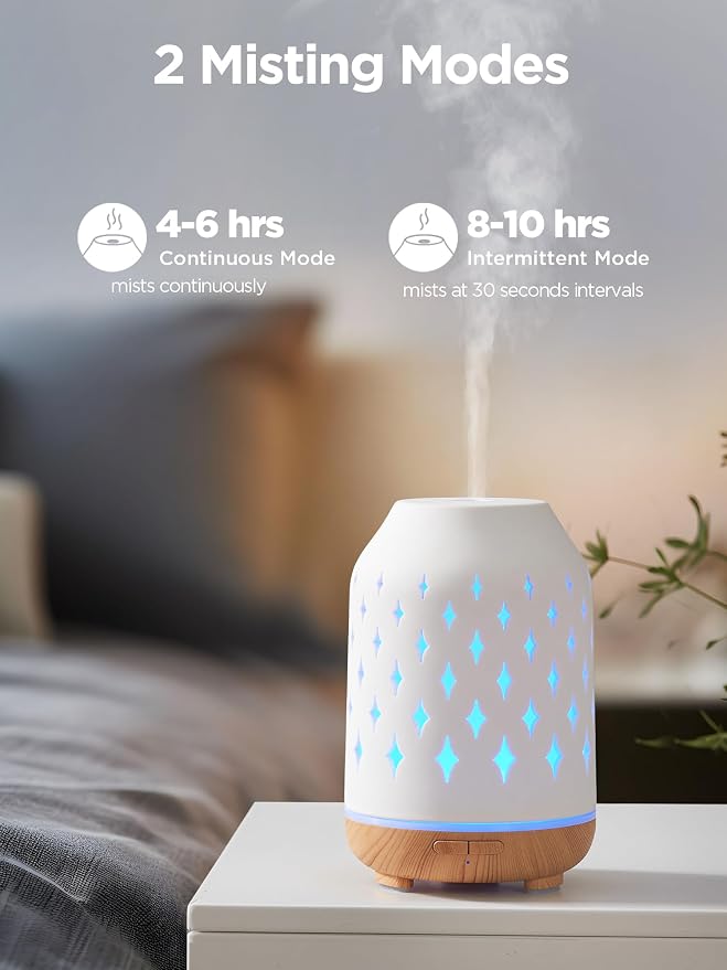 InnoGear Aromatherapy Diffuser, 150ml Ceramic Diffuser Mother's Gift Ultrasonic - Image 4