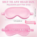 Cutecrop 12 Pcs Silk Sleep Masks Soft Satin Eye Masks - Image 2