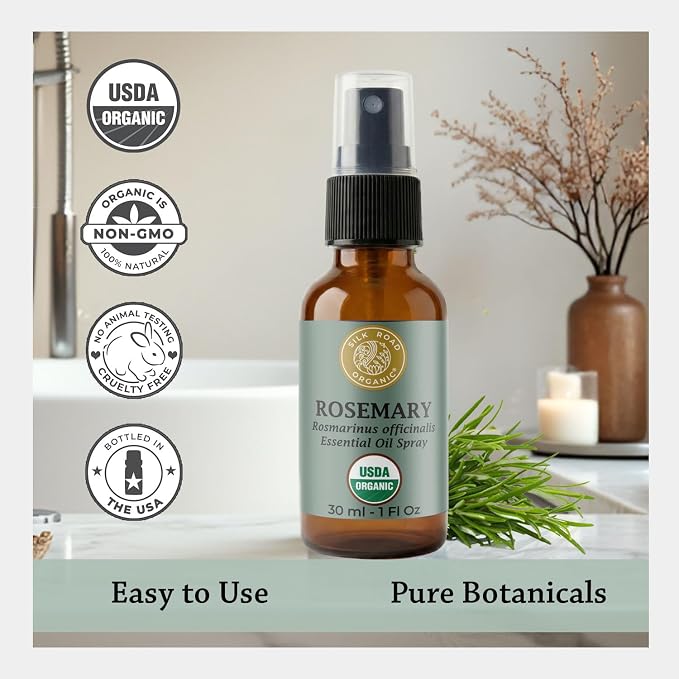 Silk Road Organic Rosemary Essential Oil & Jojoba Spray - Image 5