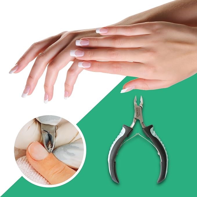 Cuticle Trimmer with Non-Slip Grip Handle Professional Stainless Steel Cuticle - Image 7