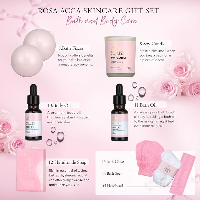 30pcs Mothers Day Gift, Rose Facial Skin Care Set - Image 7