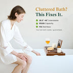 Bamboo Bathtub Tray, Bath Caddy - Image 7