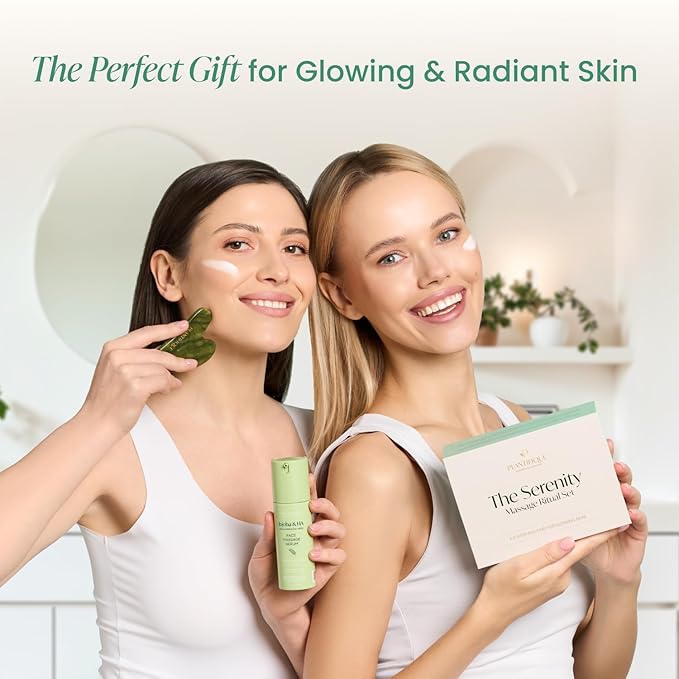 PLANTIFIQUE Massage Set: Jade Gua Sha & Korean Face Serum - Image 6