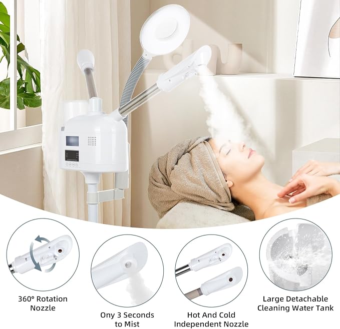 VARIPOWDER 3 in 1 Professional Facial Steamer - Image 3
