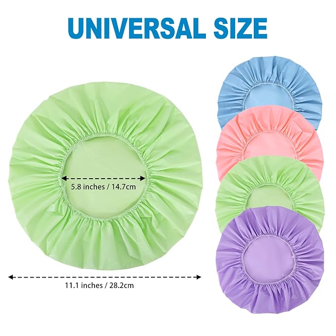 12 PCS Shower Caps for Women, Double Side Waterproof Shower Cap, Reusable - Image 3