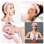 Zkptops Spa Headband for Washing Face Wristband Sponge Makeup Skincare Headband - Image 4