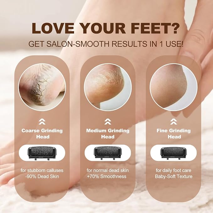Electric Callus Remover for Feet, Rechargeable Waterproof Foot File - Image 4