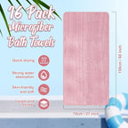 SmoothNovelty 16 Pack Microfiber Bath Towels Bulk 27'' x 60'' Oversized Size - Image 2