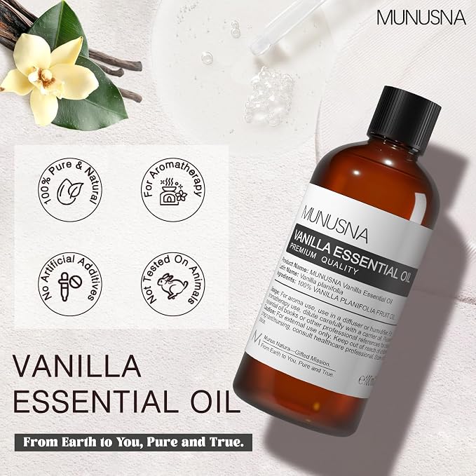 Vanilla Essential Oil, 100% Natural and Pure Vanilla Oil - Image 2