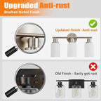 DLLT 3-Light Bathroom Light Fixtures: Nickel Modern Vanity Lights - Image 4