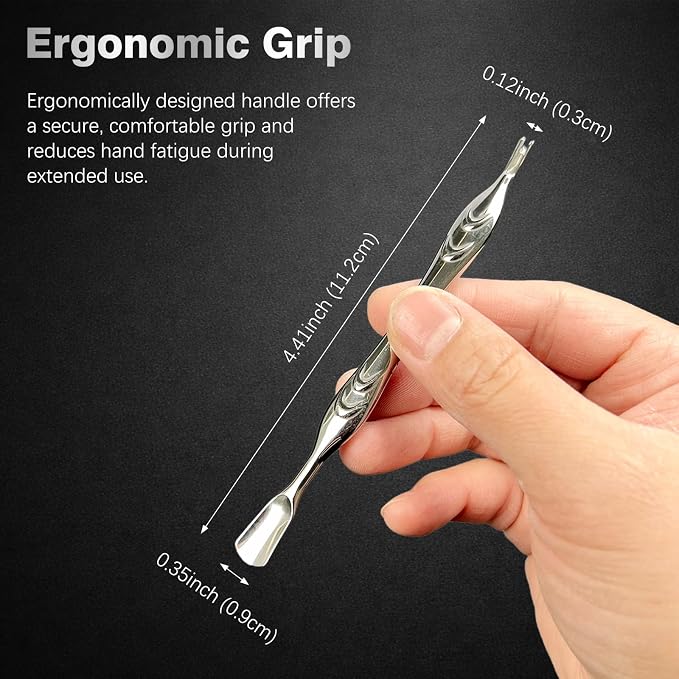 Stainless Steel 2-in-1 Cuticle Pusher - Image 6