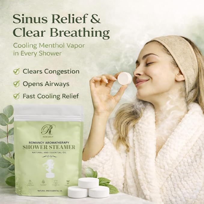 Shower Steamers Aromatherapy 10 Pack – Sinus Relief & Congestion Vapor Tablets - Image 2