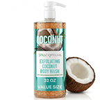 SpaScriptions Exfoliating Coconut Body Wash - 32 oz Scented Moisturizing Body by Spascriptions