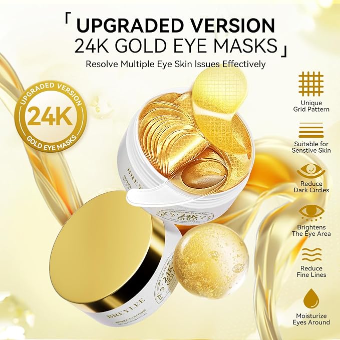 BREYLEE 24K Gold Eye Masks - Image 3