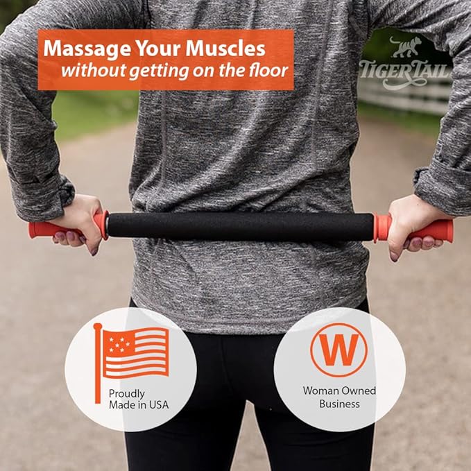 Tiger Tail 22in Massage Stick Portable Roller, Deep Tissue Foam Roller - Image 3