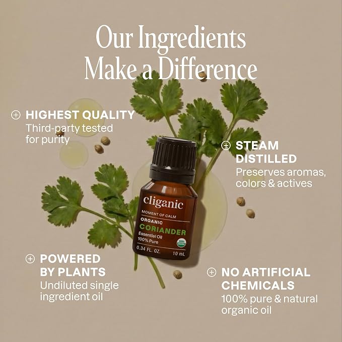 Cliganic Organic Coriander Seed Essential Oil, 100% Pure Natural - Image 3