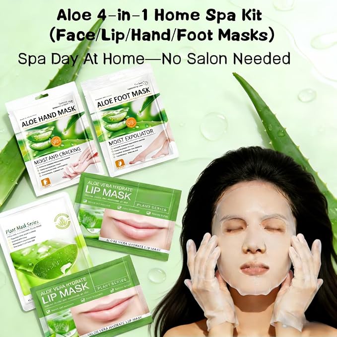 8 PCS Aloe Vera Moisturizing Mask Set - Image 3
