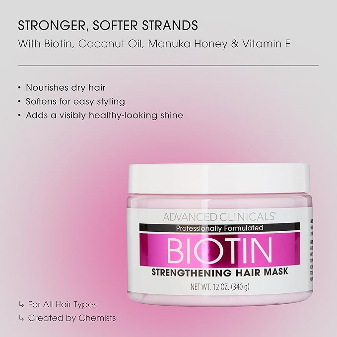Advanced Clinicals Biotin Hair Treatment Anti-Breakage Repair Hair Mask. - Image 2