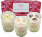 Soy Candles with Healing Crystals. Citrine, Rose Quartz, Amethyst Crystal. by ORCHID+AURA