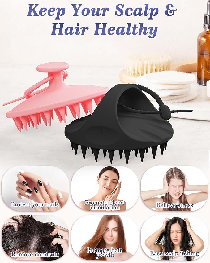 Manmihealth Large Hair Scalp Scrubber, One-piece Silicone Scalp Massager - Image 5