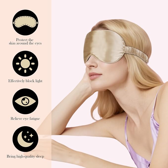 SilkDream 100% Mulberry Silk Sleep Mask Eye Mask - Image 4