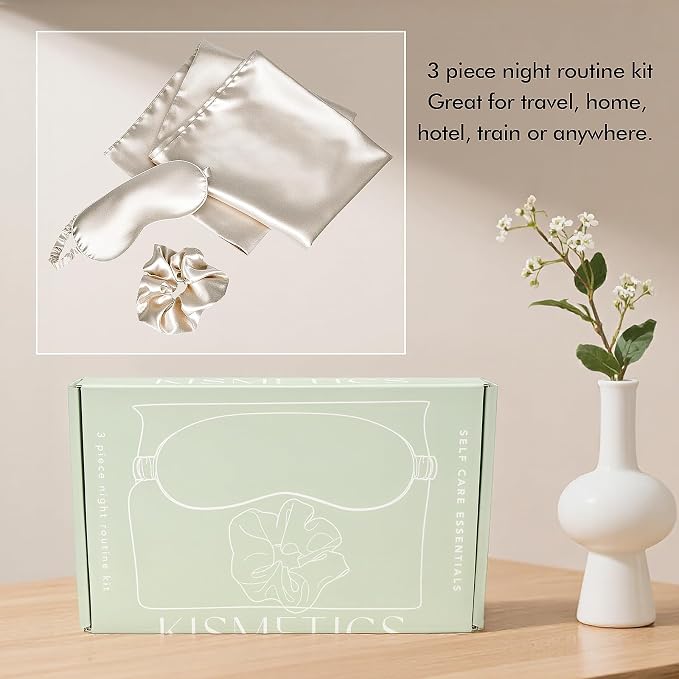 Vegan Silk Sleep Set, Vegan Silk Pillowcase - Image 7