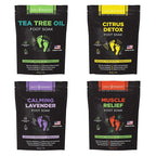 DAILY REMEDY Foot Soak Salts- Variety Pack of 4- Tea Tree Oil, Muscle Relief by DAILYREMEDY