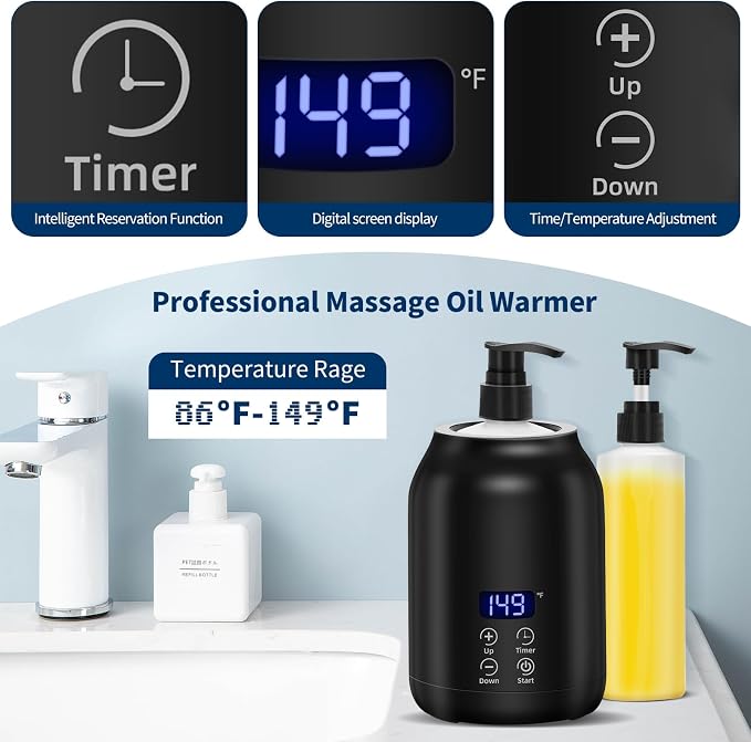 Massage Oil Warmer, Yofuly Electric Massage Oil Digital Heater - Image 2