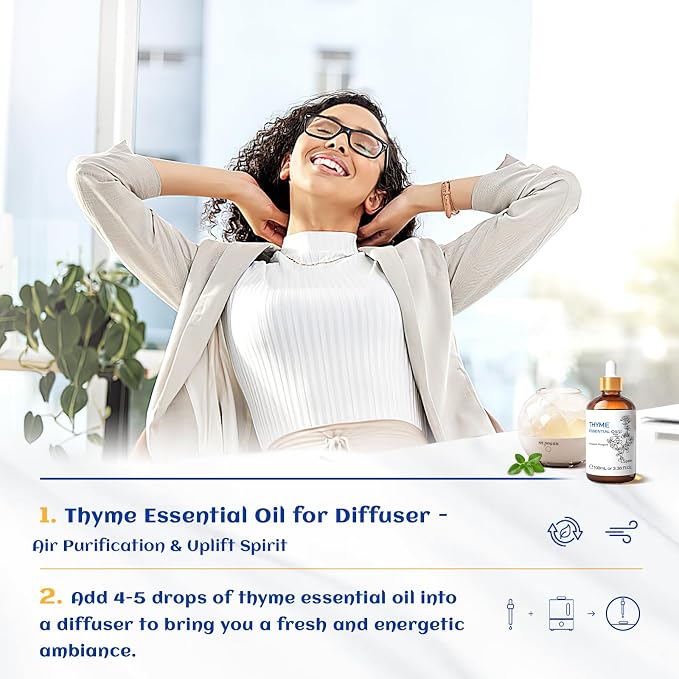 HIQILI 3.38 Fl Oz Thyme Essential Oil, 100% Pure Undiluted - Image 4