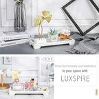 Luxspire Vanity Tray, Bathroom Toilet Tank Storage Tray, Resin Kitchen Sink - Image 4