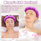 Zkptops Spa Headband for Washing Face Wristband Set Sponge Makeup Skincare - Image 3