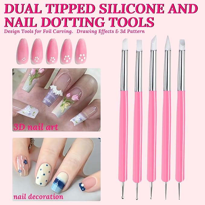 Nail Stand For Press On With Nail Art Brushes Nail Holder For Painting Practice - Image 5