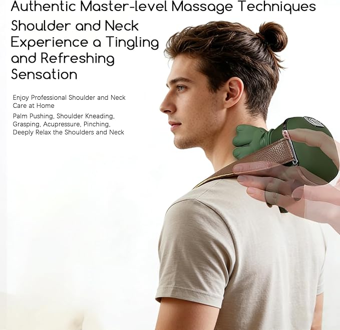 Upgraded Neck and Shoulder Massager, Professional Shiatsu Neck Massager - Image 4